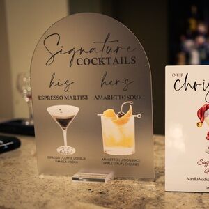 Specialty cocktail sign